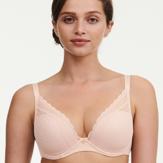 Chantelle BH EasyFeel Norah Chic Plunge T-Shirt Bra Lysrosa B 80 Dame