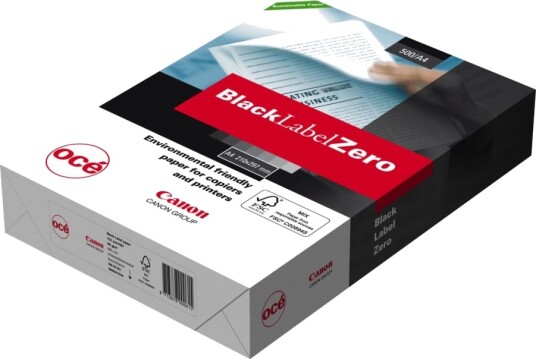 Canon Production Printing Black Label Zero Wop211   107 Mikroner   Sterkt Hvitt   A3 297 X 420 Mm   80 G/M²   500 Ark Vanlig Papir