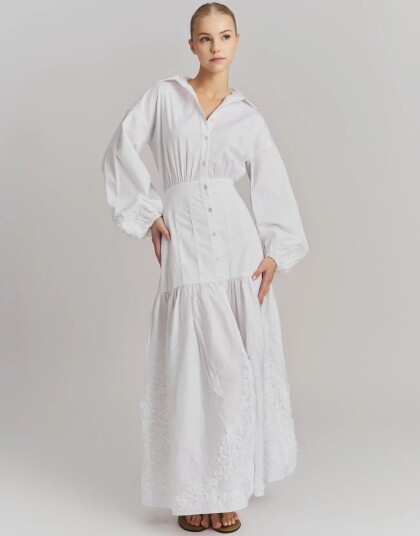 ella&il Penelope Embroidery Dress White M ella&il Penelope Embroidery Dress White M