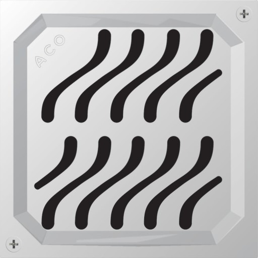 ACO EG 150 RISTFLAGGE silver 150x150 mm