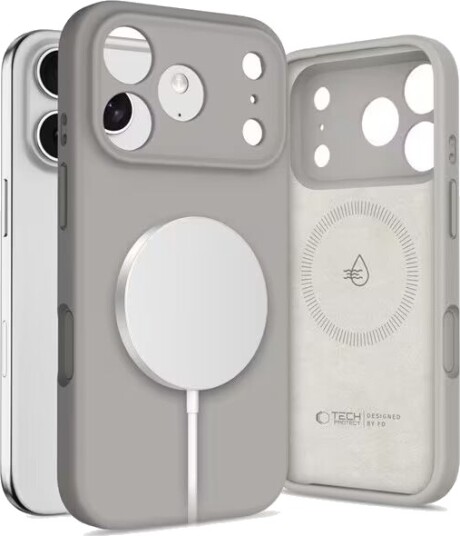 Tech-Protect Silikon Mobildeksel MagSafe for iPhone 17 Pro Grå