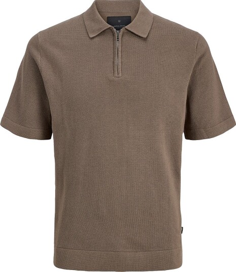 Jack & Jones   Pologenser jprBlamilano Spring Knit Zip Polo S   Grå