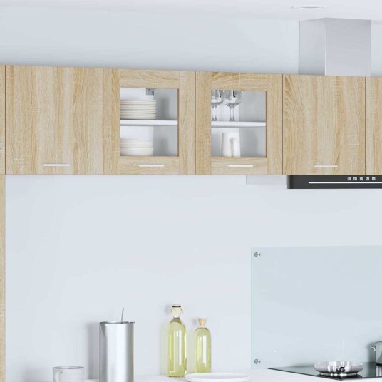 Hengende skap med lagring Riga 2 pcs Sonoma eik 40 x 31 x 40 cm Hengende skap med lagring Riga 2 pcs Sonoma eik 40 x 31 x 40 cm