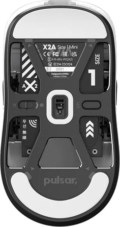 Pulsar X2 A Ambidextrious Mini Gaming Mus Hvit Px2a13