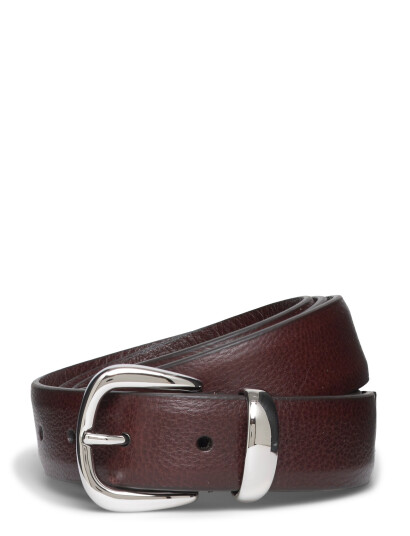 Anderson"s Leather Belt Black   3 Cm   Silver   95
