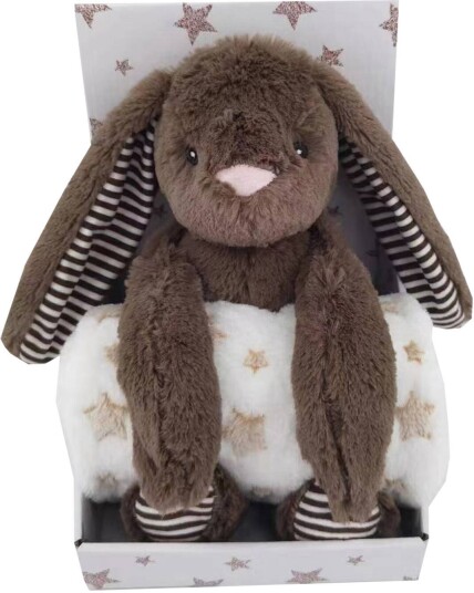 CarloBaby Fleeceteppe Beige Stjerne &  Kanin