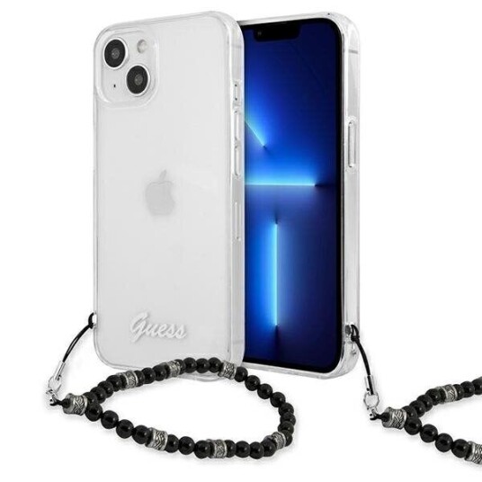 Guess Transparent Hardcase til iPhone 13 - Black Pearl Guess Transparent Hardcase til iPhone 13 - Black Pearl