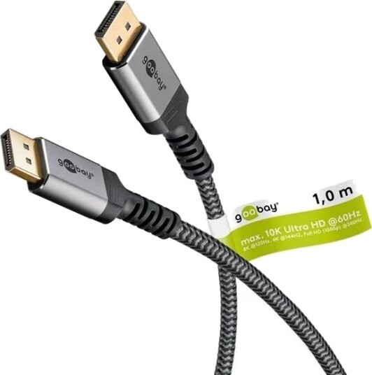 Pro DisplayPort Plus 2.0/2.1 Skjermkabel 2m Gr Pro DisplayPort Plus 2.0/2.1 Skjermkabel 2m Gr