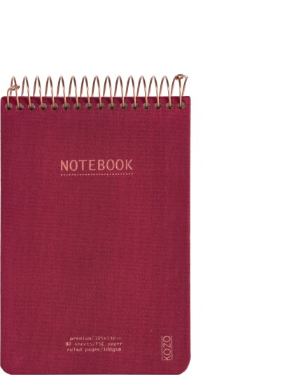 Kozo Notatbok M/spiral Premium A6 Berry Kozo Notatbok M/spiral Premium A6 Berry