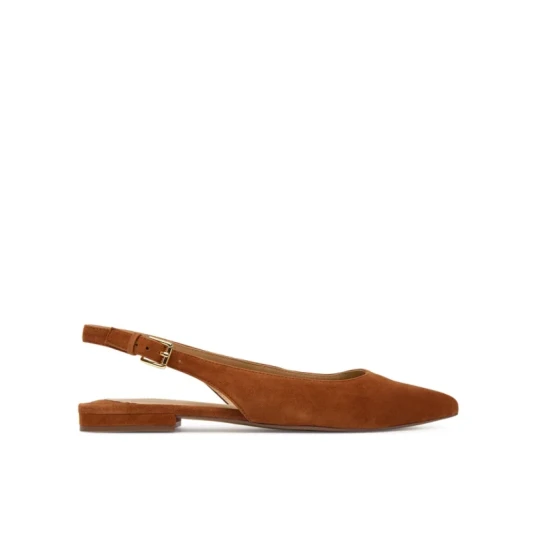Lauren Ralph Lauren Londyn Suede Slingback Flat - Brown - 36