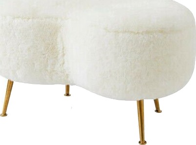 Kidney Ottoman White