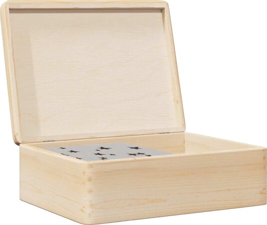 Trekasse med lokk 40x30x13 cm heltre furu Trekasse med lokk 40x30x13 cm heltre furu