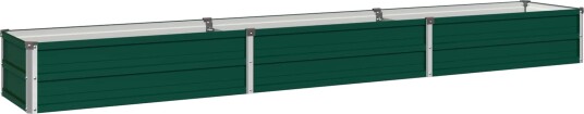 vidaXL Hevet Hagebed Grønn 240 x 40 x 24 cm kaldvalset stål