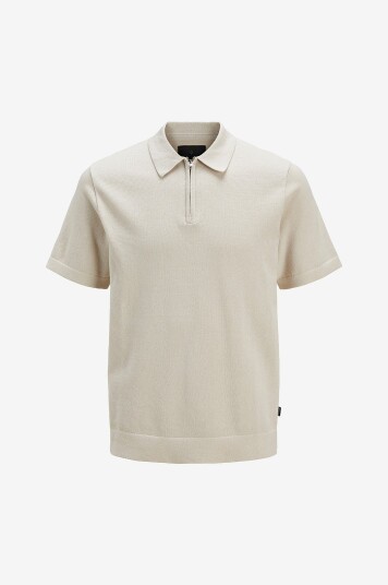 Jack & Jones Genser jprBlamilano Spring Knit Polo SS Grå Jack & Jones Genser jprBlamilano Spring Knit Polo SS Grå
