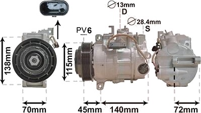AC kompressor VAN WEZEL 3000K710