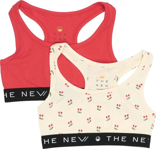 The New Topper - 2-pack - Chrysanthemum/Hvit m. Kirsebær - The New - 13-14 år (158-164) - Undertøy Rød