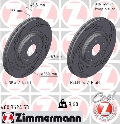 Bremseskive ZIMMERMANN 400.3624.53