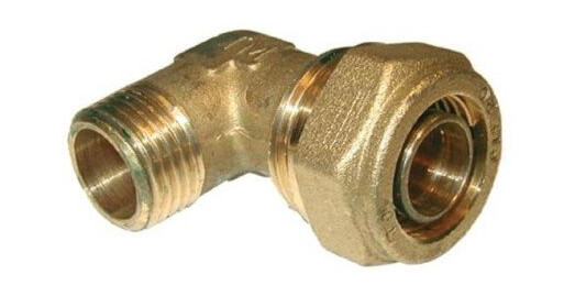 PEX vinkel med nippel 15 mm x 1/2" PEX vinkel med nippel 15 mm x 1/2"