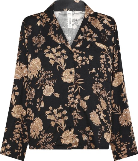 Hunkemöller Jacket Ls Vis Woven Print CAVIAR XL