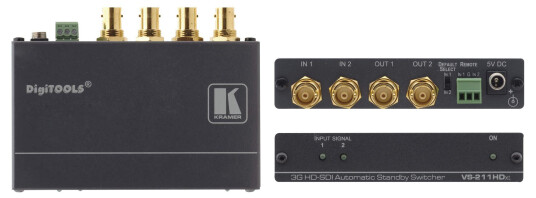 KRAMER DigiTOOLS VS-211HDXL 2x1:2 3G HD-SDI Automatic Standby Switcher - videosvitsj