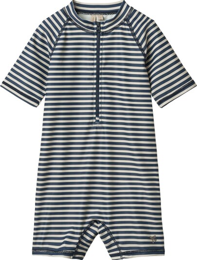 Wheat Badedrakt UV40+ Cas Blue Stripe Wheat 6 år 116 Badetøy Blå Hvit