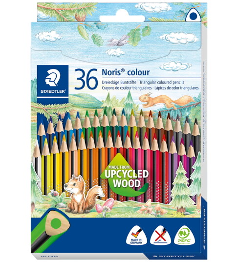 Staedtler Noris Colour sett med fargeblyanter Trekantet 36 Fargeblyanter Staedtler Noris Colour sett med fargeblyanter Trekantet 36 Fargeblyanter