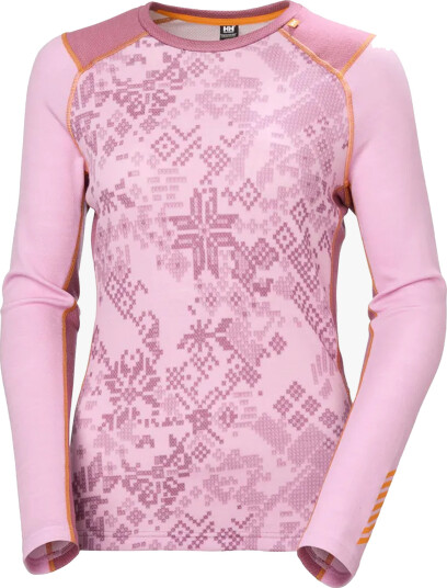 Helly Hansen Lifa Merino Midweight Graphic Crew Rosa M