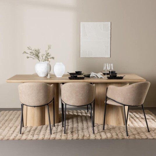 Spisegruppe Venture Home Olivia 210 med 6 stk Evelina Stoler