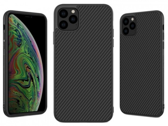 Mobildeksel til iPhone 13 Pro med kolfiber-look, Svart