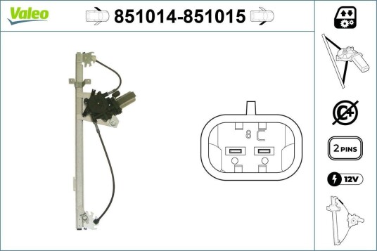 Vindusheis VALEO 851015 Vindusheis VALEO 851015