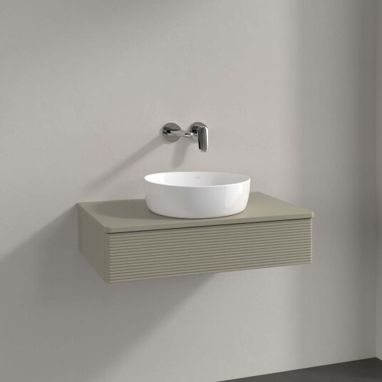 Villeroy & Boch Antao Servantskap med 1 skuff 80x50x19 cm m/lys Steingrå Matt