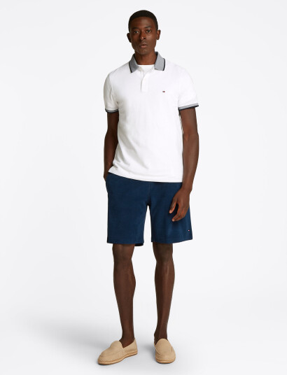 Tommy Hilfiger Cotton Linen Pique Reg Polo - White - XXL