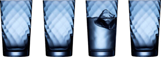 Lyngby Glas Vienna highball glass 40 cl 4 stk blå