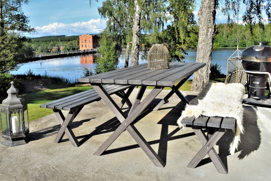Scottsdale Fasta Spisegruppe 190 + 6 Kungshamn Stol Shabby C - KWA Scottsdale Fasta Spisegruppe 190 + 6 Kungshamn Stol Shabby C - KWA