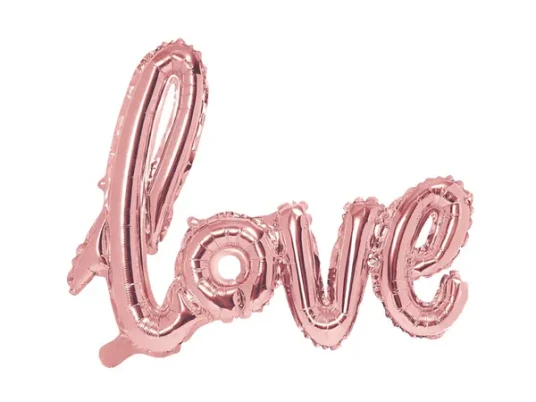 Folieballonger Love rose gold 73x59cm
