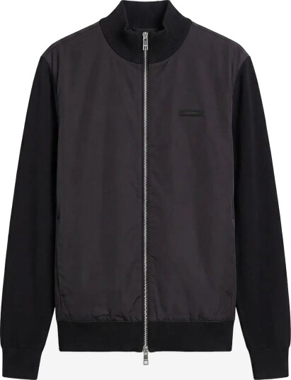 Calvin Klein Ls Ck Tech Knit Mixed Media Fz 1 BLACK XXL Calvin Klein Ls Ck Tech Knit Mixed Media Fz 1 BLACK XXL