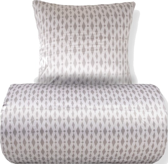 In Style Sengetøy   Satin   Sandfarget mønsterdesign