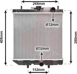 Radiator, motorkjøling VAN WEZEL 11002035