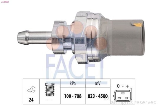 FACET 25.0029 Sensor, avgasstrykk