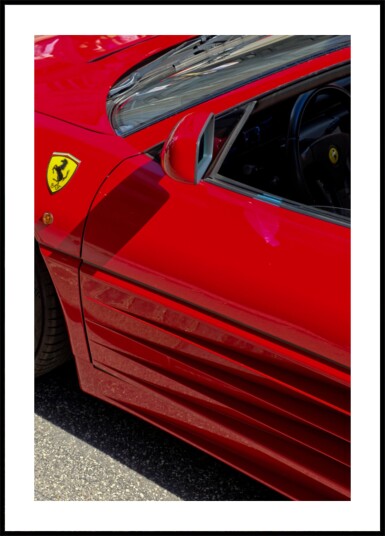Red Sports Car Side Plakat / 100x150
