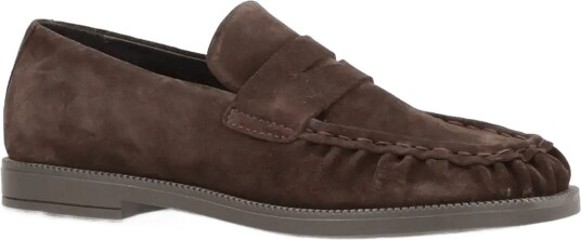 phenumb copenhagen Whisper Wide Loafers Suede Shoes   BROWN DARK   40