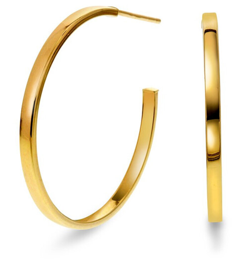 Pan Jewelry, Øreringer i 585 gult gull med 25 mm i diameter.