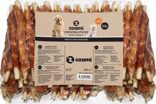 Ozami Chewing Stick til hund 12,5 cm Kylling 1 kg Ozami Chewing Stick til hund 12,5 cm Kylling 1 kg