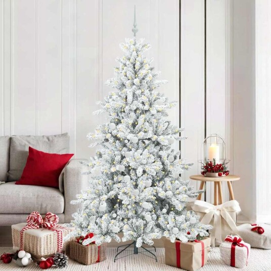  Kunstig sammensatt juletre med 300 LED med stativ 180 cm PVC