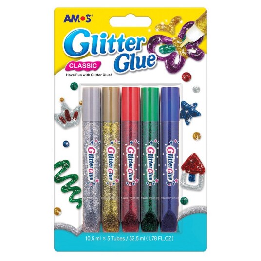 Amos Glitterlim Classic 5-pakning