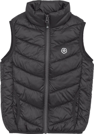 Color Kids Waistcoat Quilted, Packable - Black - 140
