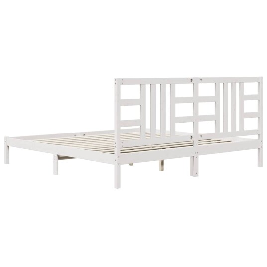 vidaXL Sengeramme hvit heltre200x200 cm