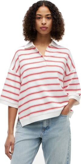 Tommy Hilfiger Multistp Oversized Ss Polo Multi/patterned L