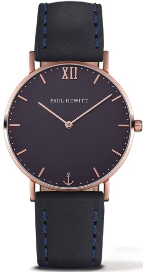 Paul Hewitt Dameklokke PH 6455166L Sailor Line Blå/Lær Ø36 mm
