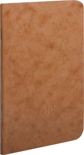 Clairefontaine "Age Bag" Brun Notesbog 9X14cm 96 Sider/48 Ark 90Gram Hvidt Papir Linieret Karton Omslag